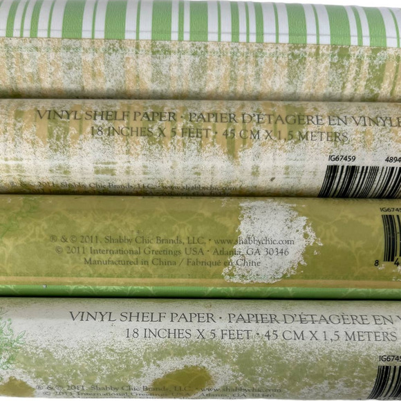 Rachel Ashwell Treasures Shabby Chic 2011 Deadstock Vinyl Shelf Paper 4 rolls - Picture 4 of 5